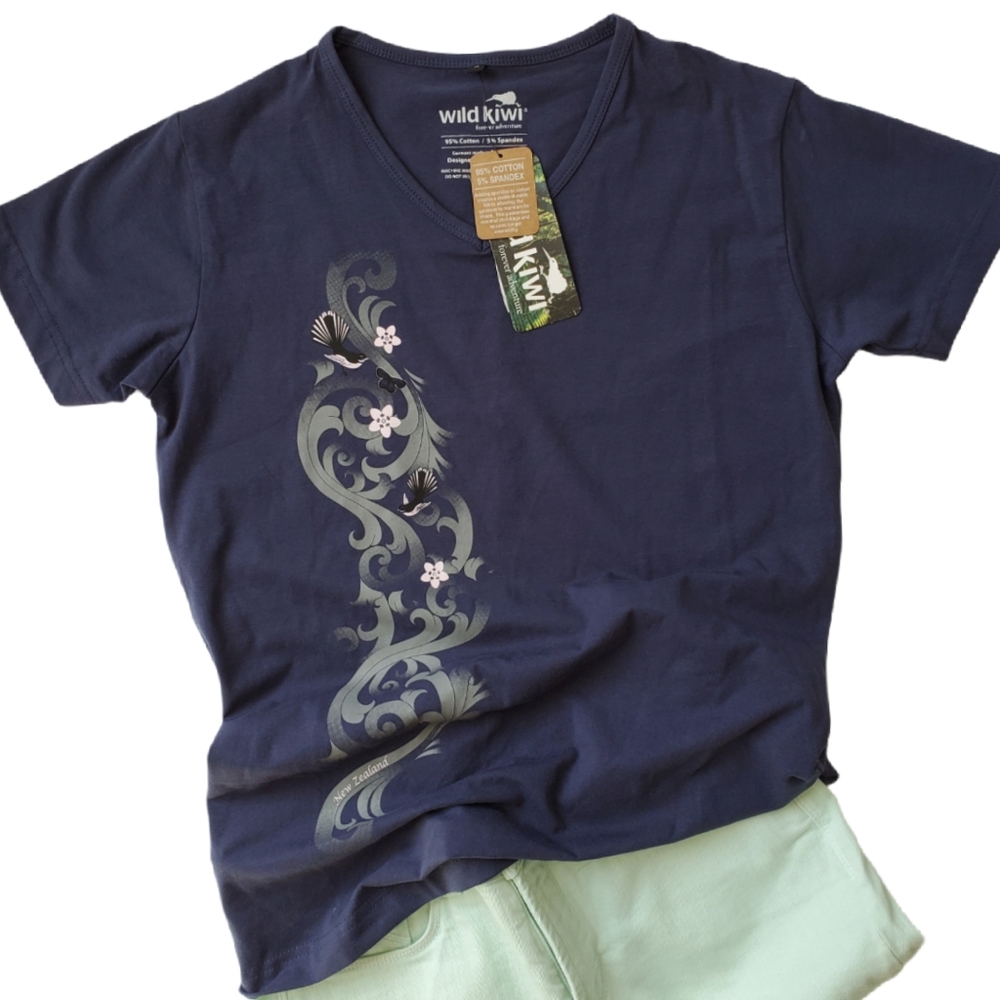 *NEW* Wild Kiwi Outdoor Cotton Navy T-shirt Sz M
